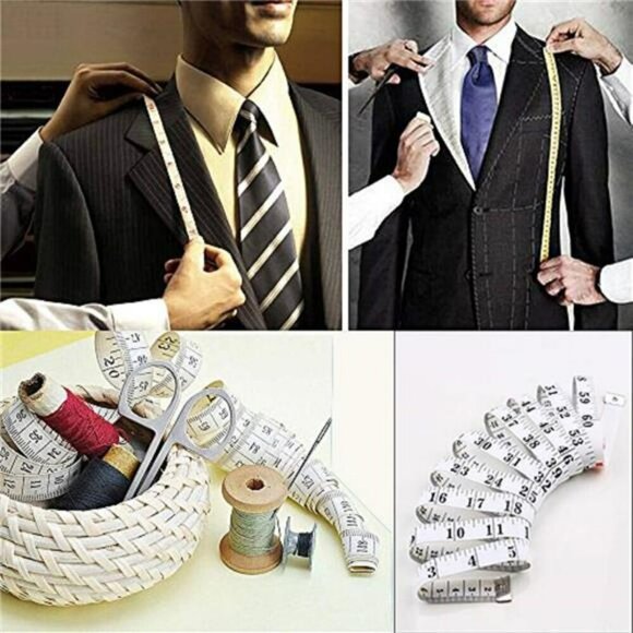 Soft Tape Measure Double Scale Body Sewing Flexible Ruler for Weight Loss White - Picture 6 of 8